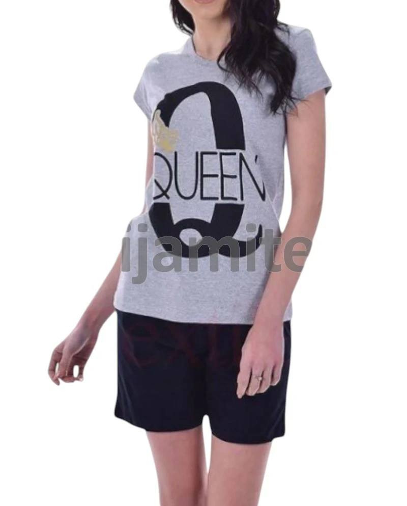 Пижами с къс ръкав Дамска пижама - къс ръкав, къс панталон Queen 12649