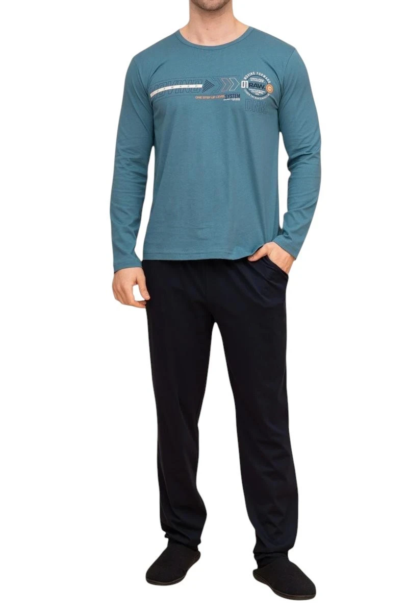 Пижами дълъг ръкав Българска мъжка пижама Иватекс 8173
