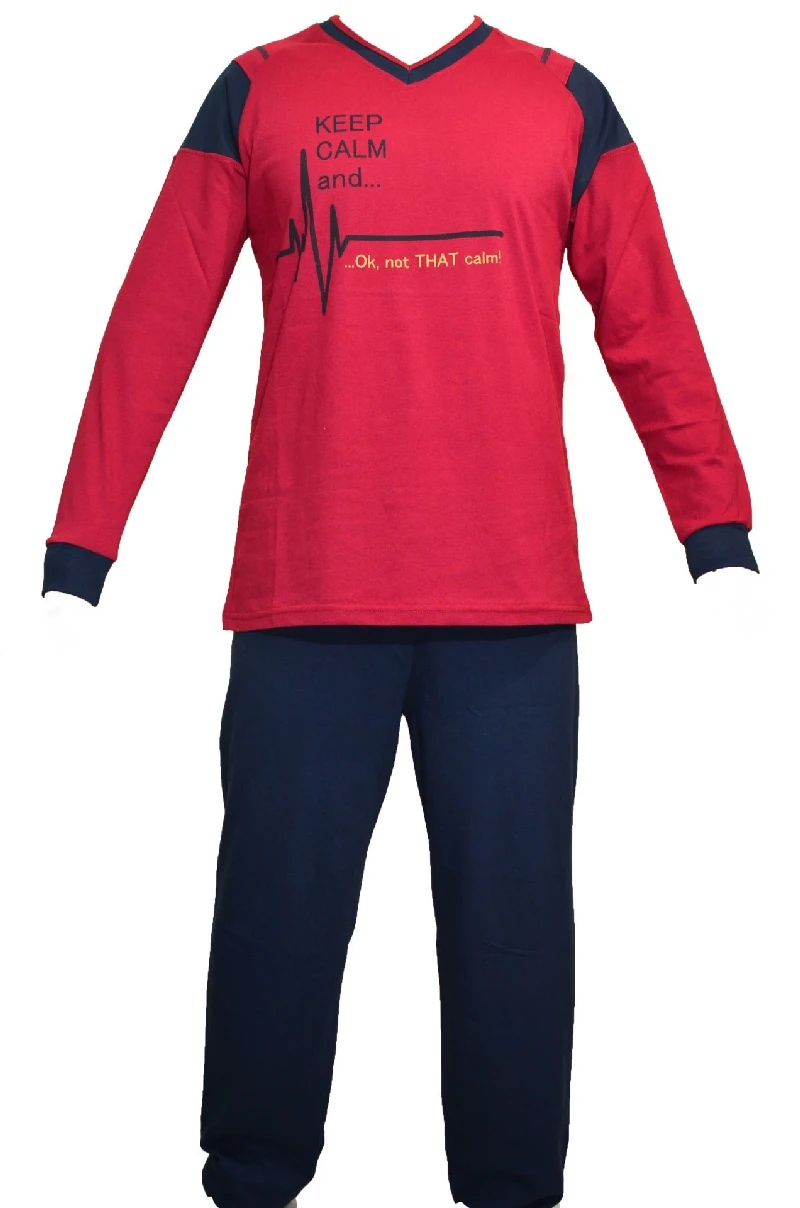 Пижами дълъг ръкав Мъжка пижама Братя Гьокови Keep Calm 6308